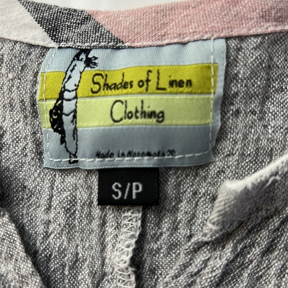 🛍 Small “shades of Linen” brand gray linen top - Picture 5 of 10